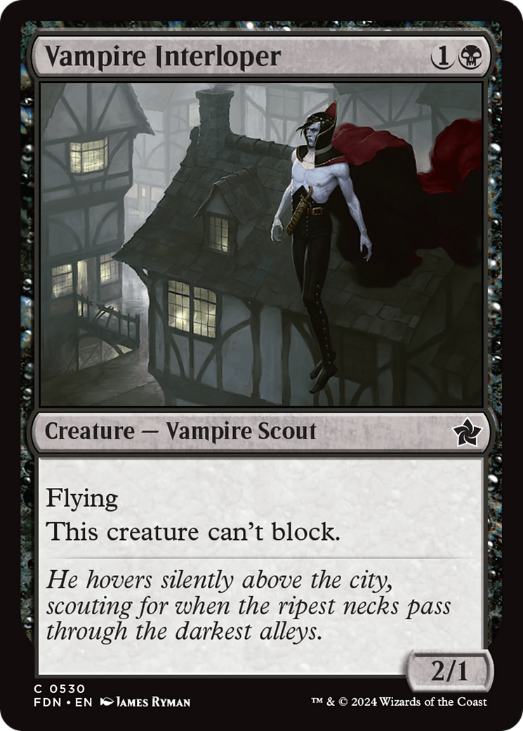Vampire Interloper (FDN-530) - Foundations - Premium MTG Single from Wizards of the Coast - Just $0.26! Shop now at Game Crave Tournament Store