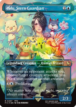Lulu, Stern Guardian (Borderless) (Chocobo Track Foil) (FIC-467) - Commander: FINAL FANTASY Foil