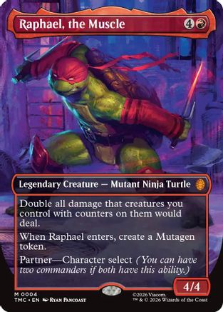 Raphael, the Muscle (Borderless) (TMT-004) - Teenage Mutant Ninja Turtles