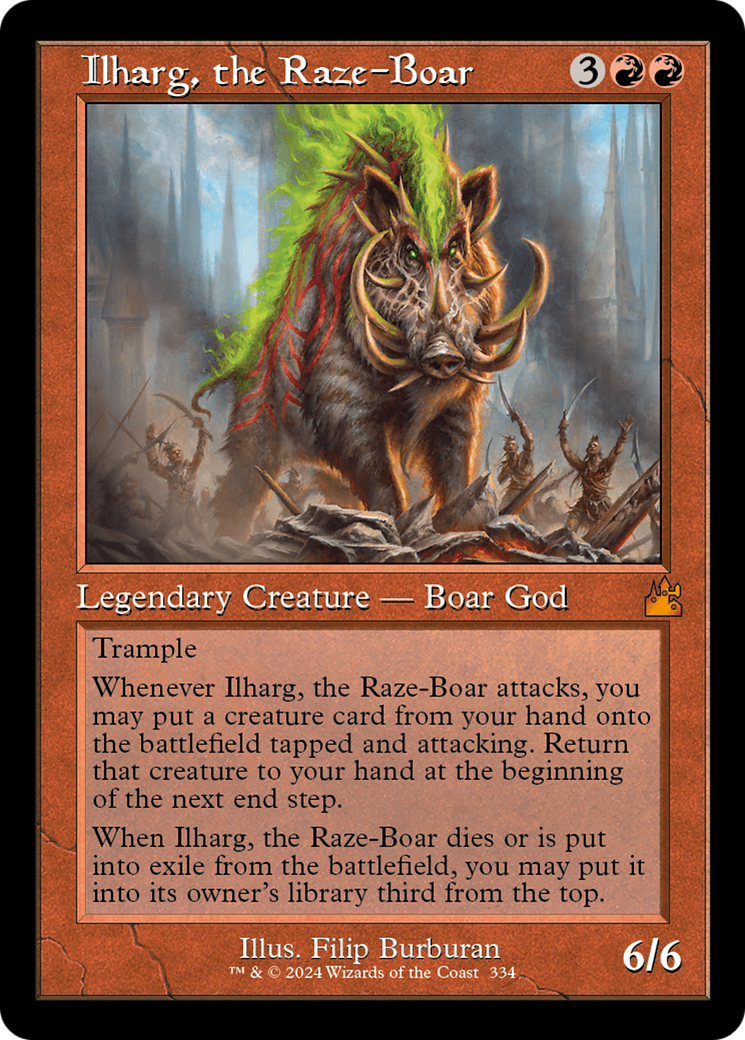Ilharg, the Raze-Boar (RVR-334) - Ravnica Remastered Foil - Premium MTG Single from Wizards of the Coast - Just $2.50! Shop now at Game Crave Tournament Store