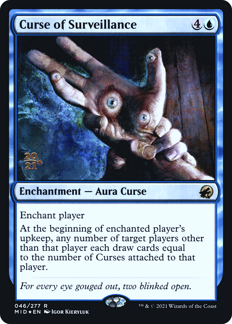 Curse of Surveillance (PMID-46S) - Innistrad: Midnight Hunt Promos Foil - Premium MTG Single from Wizards of the Coast - Just $0.13! Shop now at Game Crave Tournament Store