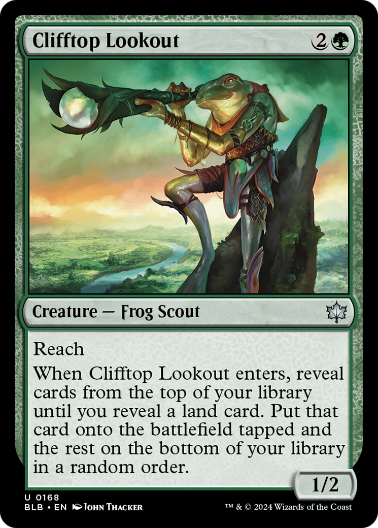 Clifftop Lookout (BLB-168) - Bloomburrow Foil - Premium MTG Single from Wizards of the Coast - Just $0.30! Shop now at Game Crave Tournament Store