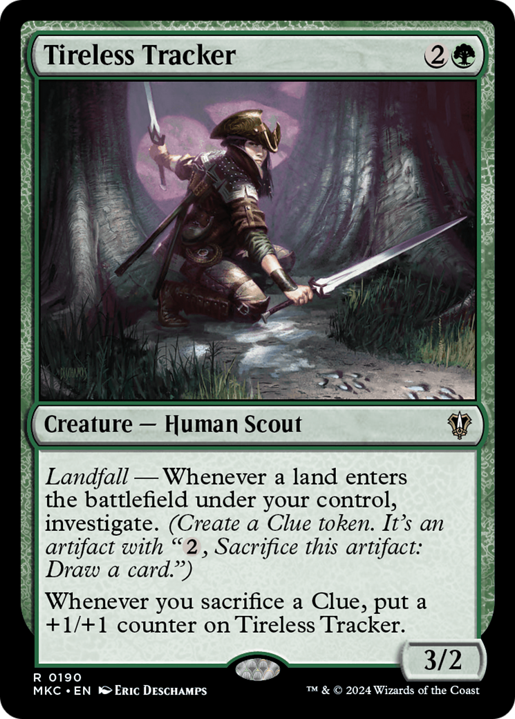 Tireless Tracker (MKC-190) - Murders at Karlov Manor Commander - Premium MTG Single from Wizards of the Coast - Just $0.25! Shop now at Game Crave Tournament Store