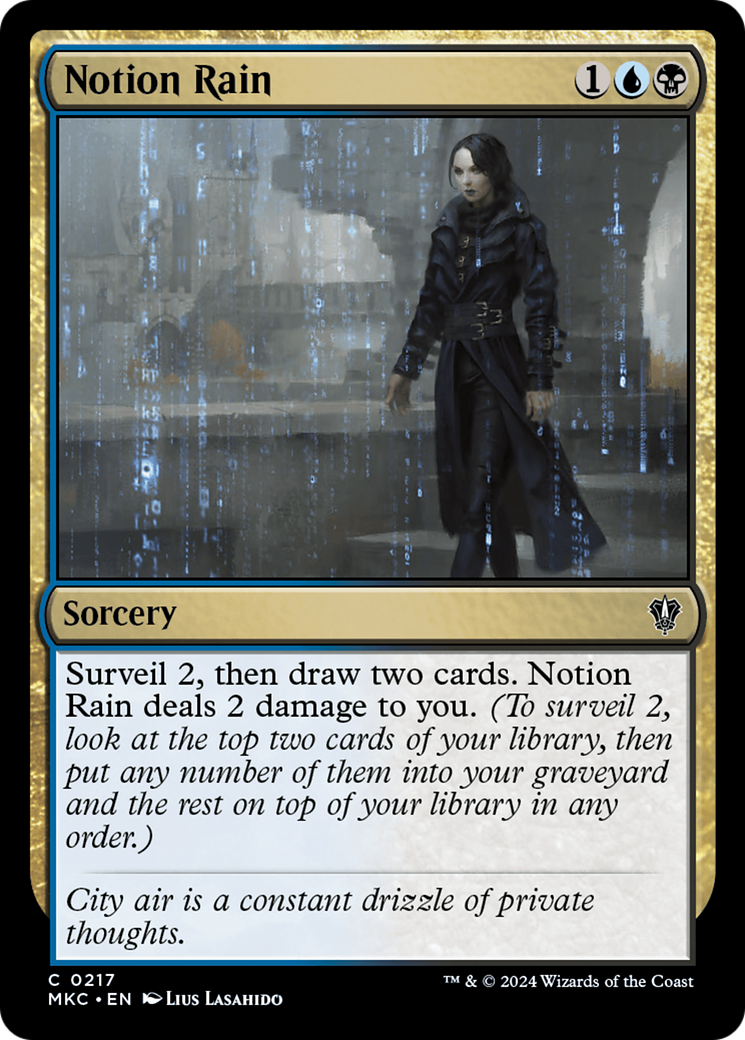 Notion Rain (MKC-217) - Murders at Karlov Manor Commander - Premium MTG Single from Wizards of the Coast - Just $0.25! Shop now at Game Crave Tournament Store