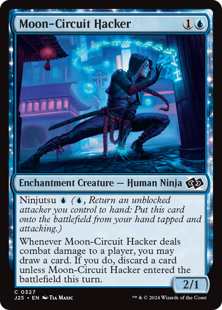 Moon-Circuit Hacker (J25-327) - Foundations Jumpstart - Premium MTG Single from Wizards of the Coast - Just $0.25! Shop now at Game Crave Tournament Store