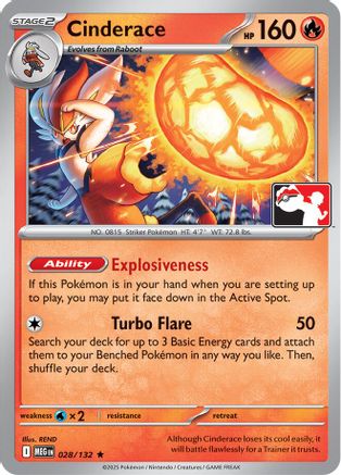 Cinderace - 028/132 28 - Prize Pack Series Cards