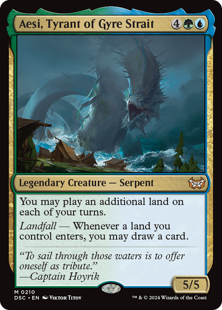 Aesi, Tyrant of Gyre Strait (DSC-210) - Duskmourn: House of Horror Commander - Premium MTG Single from Wizards of the Coast - Just $6.92! Shop now at Game Crave Tournament Store