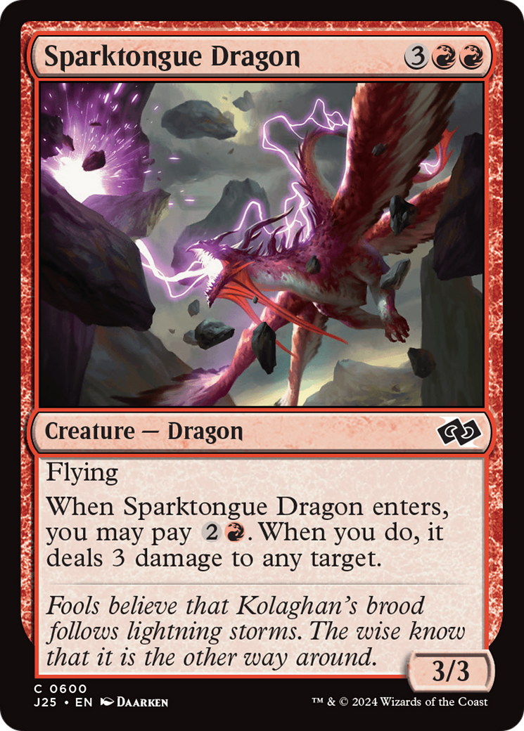 Sparktongue Dragon (J25-600) - Foundations Jumpstart - Premium MTG Single from Wizards of the Coast - Just $0.25! Shop now at Game Crave Tournament Store