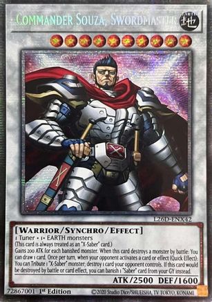 Commander Souza, Swordmaster (Starlight Rare) (L26D-ENX42) - Legendary Modern Decks 2026 1st Edition