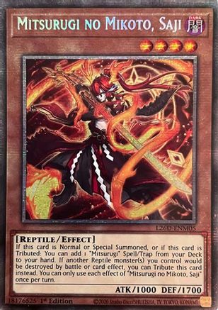Mitsurugi no Mikoto, Saji (Starlight Rare) (L26D-ENM05) - Legendary Modern Decks 2026 1st Edition