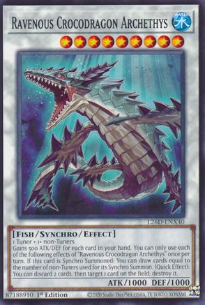 Ravenous Crocodragon Archethys (L26D-ENX40) - Legendary Modern Decks 2026 1st Edition