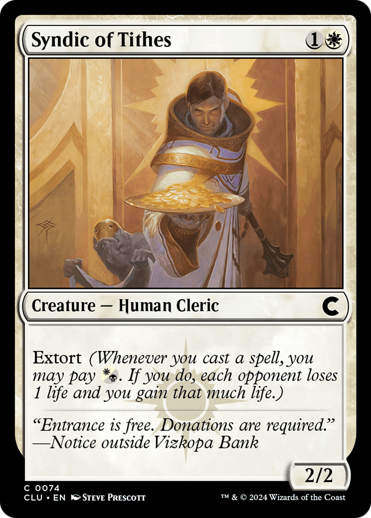 Syndic of Tithes (CLU-074) - Ravnica: Clue Edition - Premium MTG Single from Wizards of the Coast - Just $0.25! Shop now at Game Crave Tournament Store