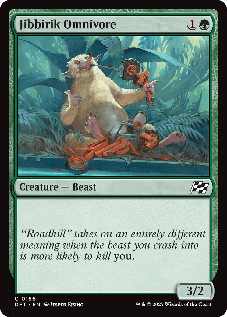 Jibbirik Omnivore (DFT-166) - Aetherdrift Foil - Premium MTG Single from Wizards of the Coast - Just $0.08! Shop now at Game Crave Tournament Store