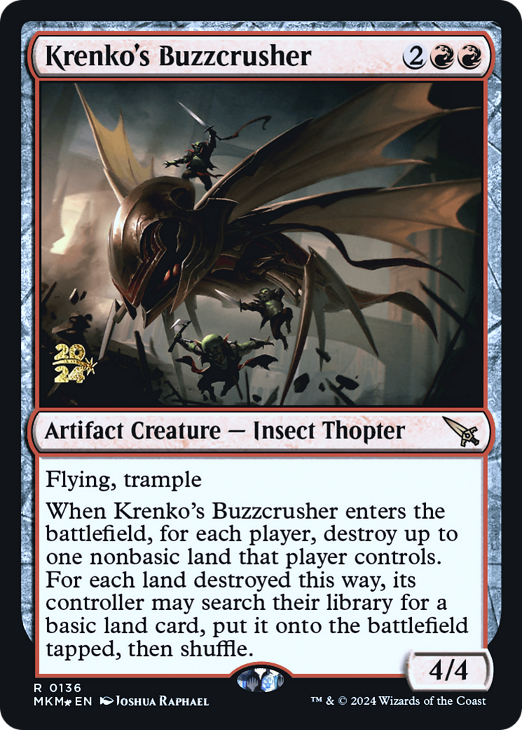Krenko's Buzzcrusher (PMKM-136S) - Murders at Karlov Manor Promos Foil - Premium MTG Single from Wizards of the Coast - Just $0.54! Shop now at Game Crave Tournament Store