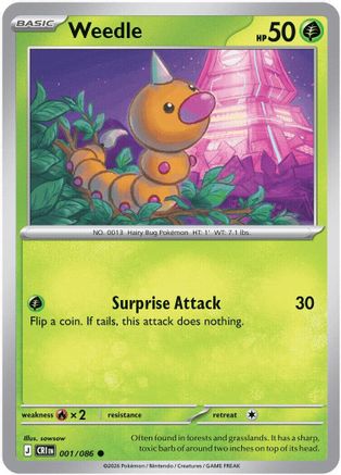 Weedle 1 - ME04 Chaos Rising Reverse Holofoil
