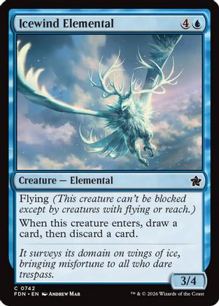 Icewind Elemental (0742) (FDN-742) - Foundations