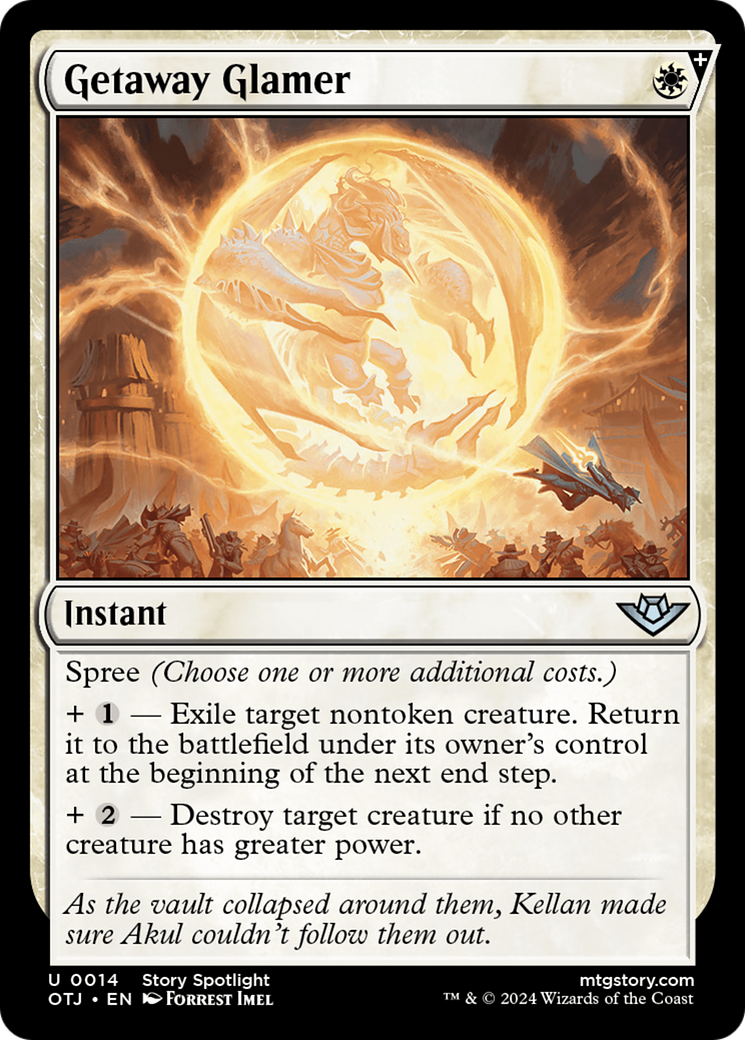 Getaway Glamer (OTJ-014) - Outlaws of Thunder Junction - Premium MTG Single from Wizards of the Coast - Just $0.25! Shop now at Game Crave Tournament Store