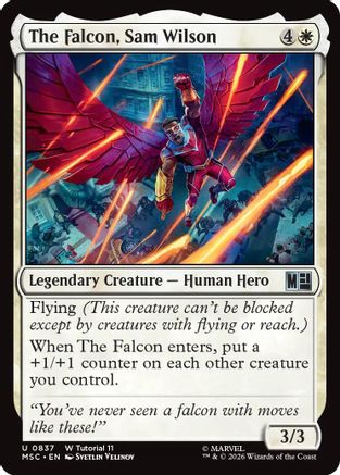 The Falcon, Sam Wilson (MSC-837) - Commander: Marvel Super Heroes