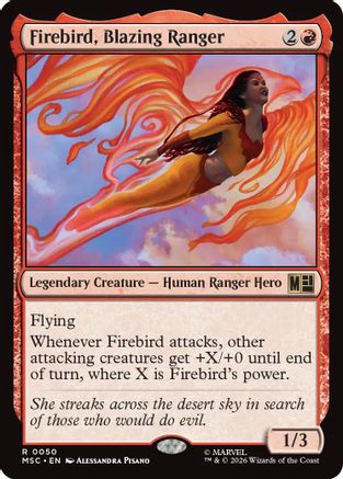 Firebird, Blazing Ranger (MSC-050) - Commander: Marvel Super Heroes Foil