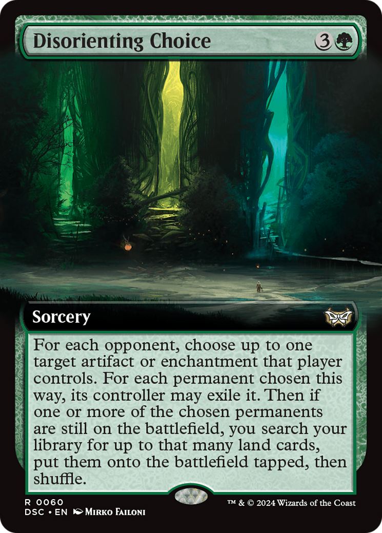 Disorienting Choice (DSC-060) - Duskmourn: House of Horror Commander: (Extended Art) - Premium MTG Single from Wizards of the Coast - Just $0.45! Shop now at Game Crave Tournament Store