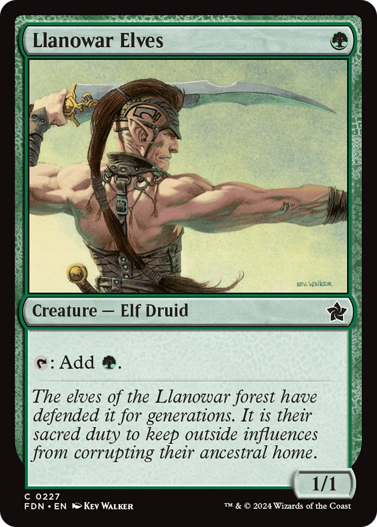 Llanowar Elves (FDN-227) - Foundations Foil - Premium MTG Single from Wizards of the Coast - Just $0.81! Shop now at Game Crave Tournament Store