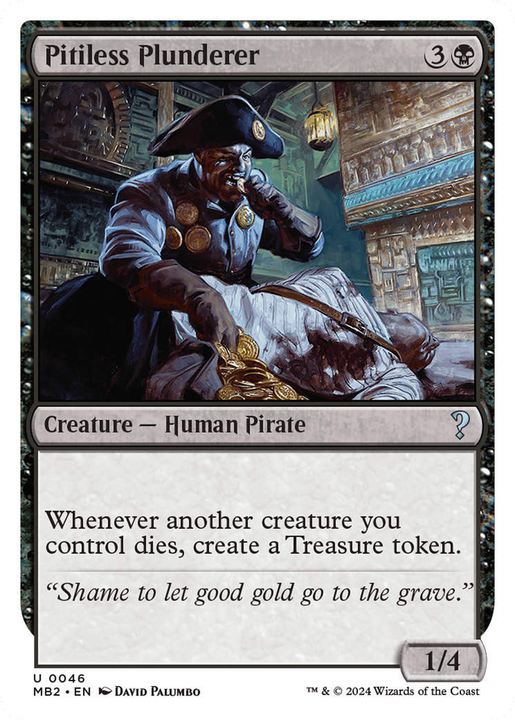 Pitiless Plunderer (MB2-046) - Mystery Booster 2 - Premium MTG Single from Wizards of the Coast - Just $3.29! Shop now at Game Crave Tournament Store