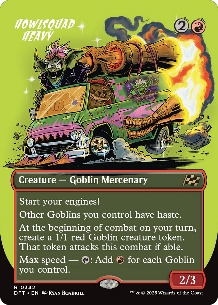 Howlsquad Heavy (Borderless) (DFT-342) - Aetherdrift - Premium MTG Single from Wizards of the Coast - Just $0.18! Shop now at Game Crave Tournament Store