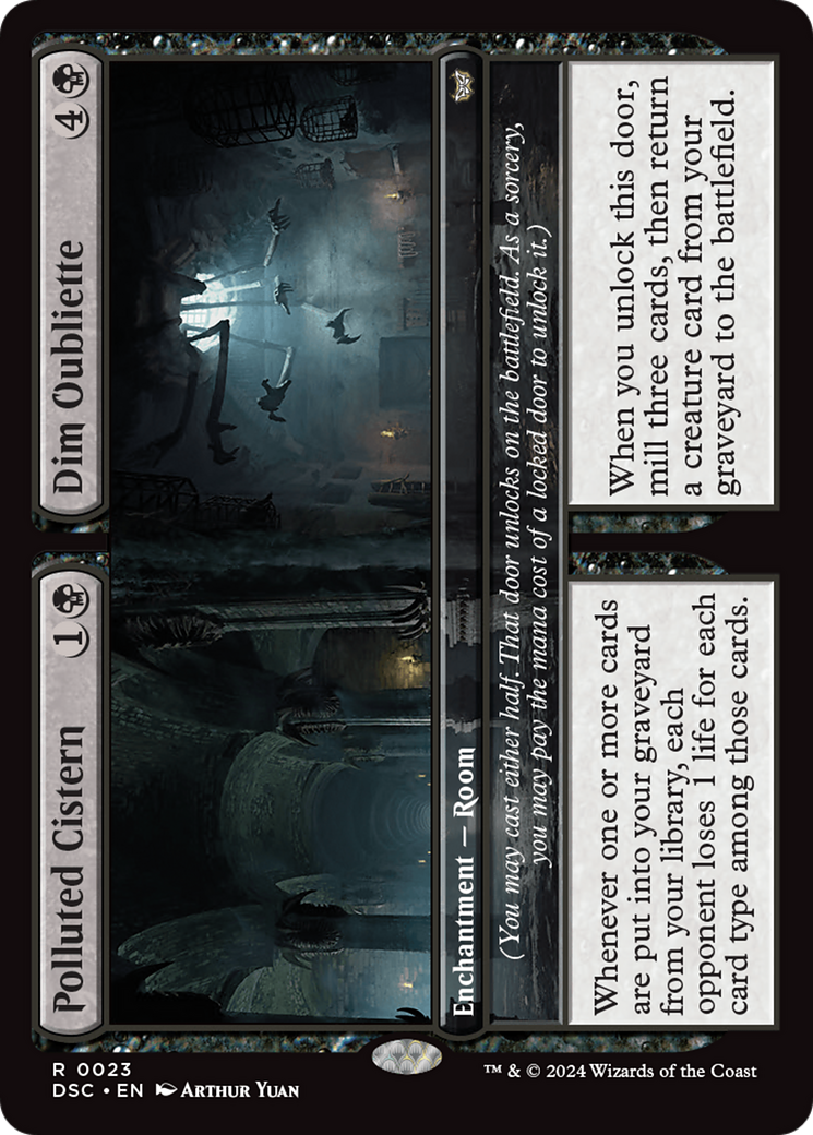 Polluted Cistern // Dim Oubliette (DSC-023) - Duskmourn: House of Horror Commander - Premium MTG Single from Wizards of the Coast - Just $1.30! Shop now at Game Crave Tournament Store