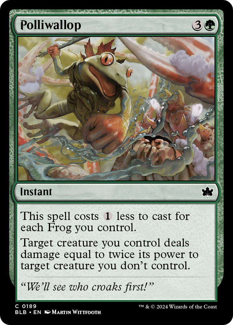 Polliwallop (BLB-189) - Bloomburrow Foil - Premium MTG Single from Wizards of the Coast - Just $0.25! Shop now at Game Crave Tournament Store