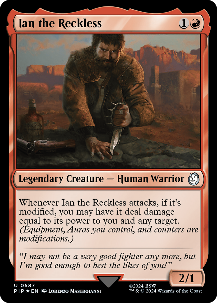 Ian the Reckless (PIP-587) - Fallout Foil - Premium MTG Single from Wizards of the Coast - Just $3.20! Shop now at Game Crave Tournament Store