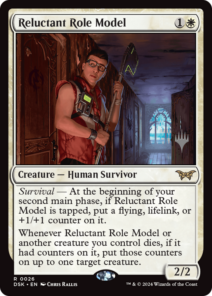 Reluctant Role Model (PDSK-26P) - Duskmourn: House of Horror Promos Foil - Premium MTG Single from Wizards of the Coast - Just $4.05! Shop now at Game Crave Tournament Store