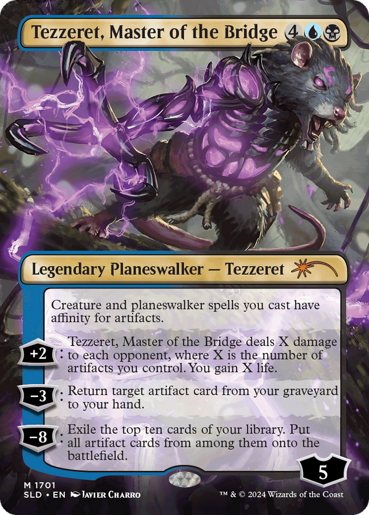 Tezzeret, Master of the Bridge (SLD-1701) - Secret Lair Drop (Borderless) Foil - Premium MTG Single from Wizards of the Coast - Just $0! Shop now at Game Crave Tournament Store