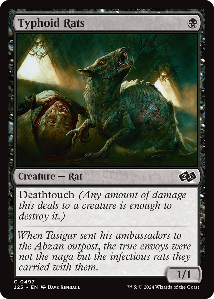 Typhoid Rats (J25-497) - Foundations Jumpstart - Premium MTG Single from Wizards of the Coast - Just $0.25! Shop now at Game Crave Tournament Store