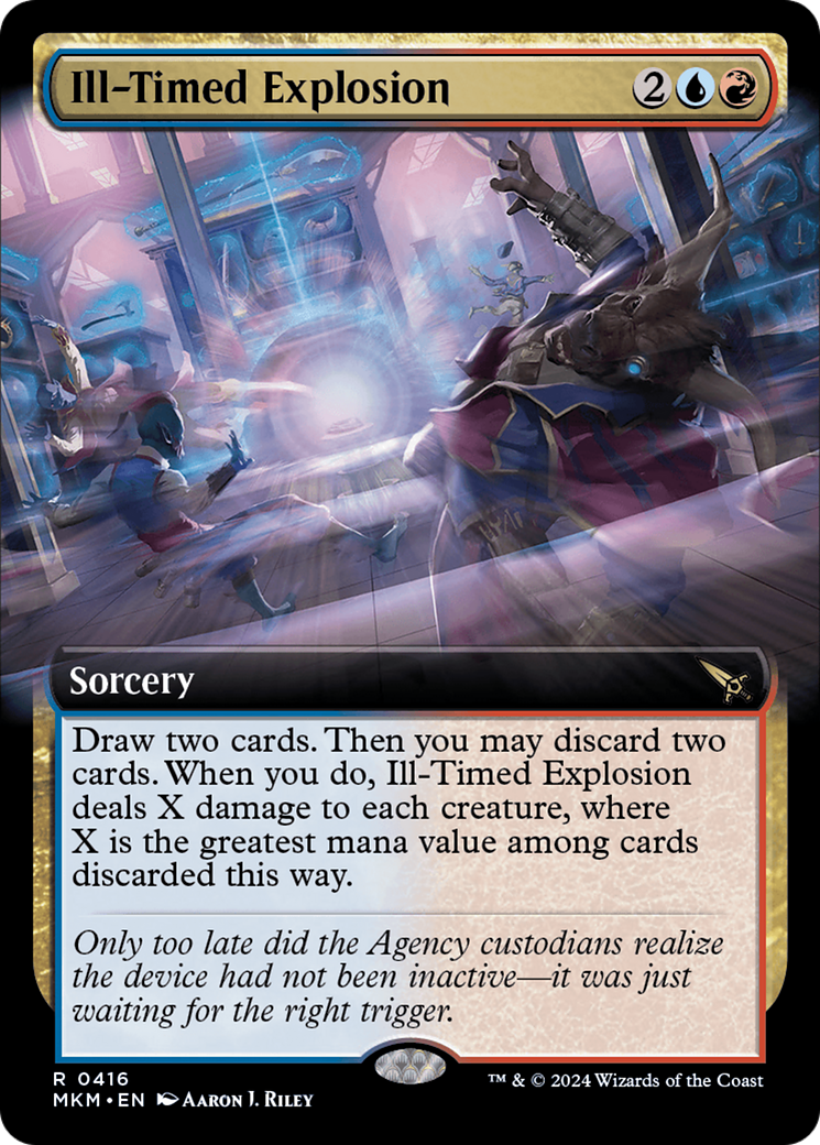Ill-Timed Explosion (MKM-416) - Murders at Karlov Manor: (Extended Art) Foil - Premium MTG Single from Wizards of the Coast - Just $0.98! Shop now at Game Crave Tournament Store