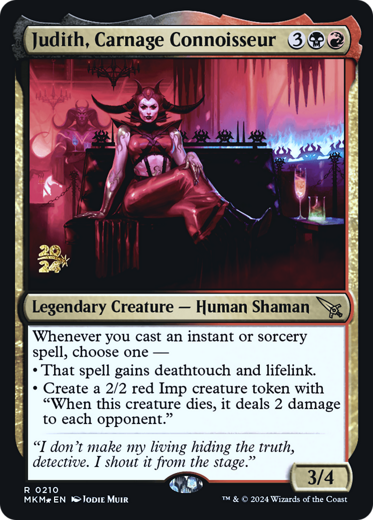 Judith, Carnage Connoisseur (PMKM-210S) - Murders at Karlov Manor Promos Foil - Premium MTG Single from Wizards of the Coast - Just $1.53! Shop now at Game Crave Tournament Store