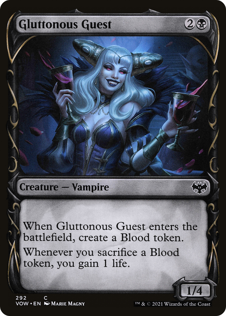 Gluttonous Guest (VOW-292) - Innistrad: Crimson Vow: (Showcase) - Premium MTG Single from Wizards of the Coast - Just $0.21! Shop now at Game Crave Tournament Store