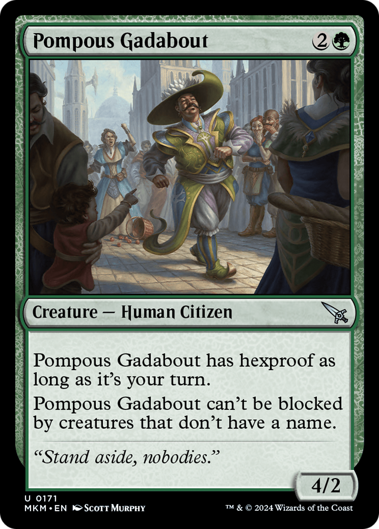 Pompous Gadabout (MKM-171) - Murders at Karlov Manor Foil - Premium MTG Single from Wizards of the Coast - Just $0.25! Shop now at Game Crave Tournament Store