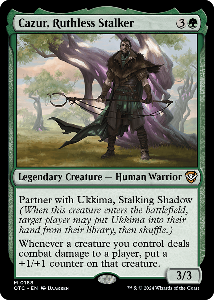 Cazur, Ruthless Stalker (OTC-188) - Outlaws of Thunder Junction Commander - Premium MTG Single from Wizards of the Coast - Just $0.25! Shop now at Game Crave Tournament Store