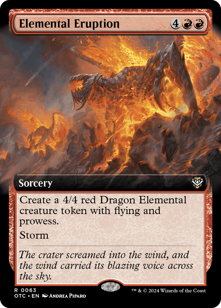 Elemental Eruption (OTC-063) - Outlaws of Thunder Junction Commander: (Extended Art) - Premium MTG Single from Wizards of the Coast - Just $0.34! Shop now at Game Crave Tournament Store