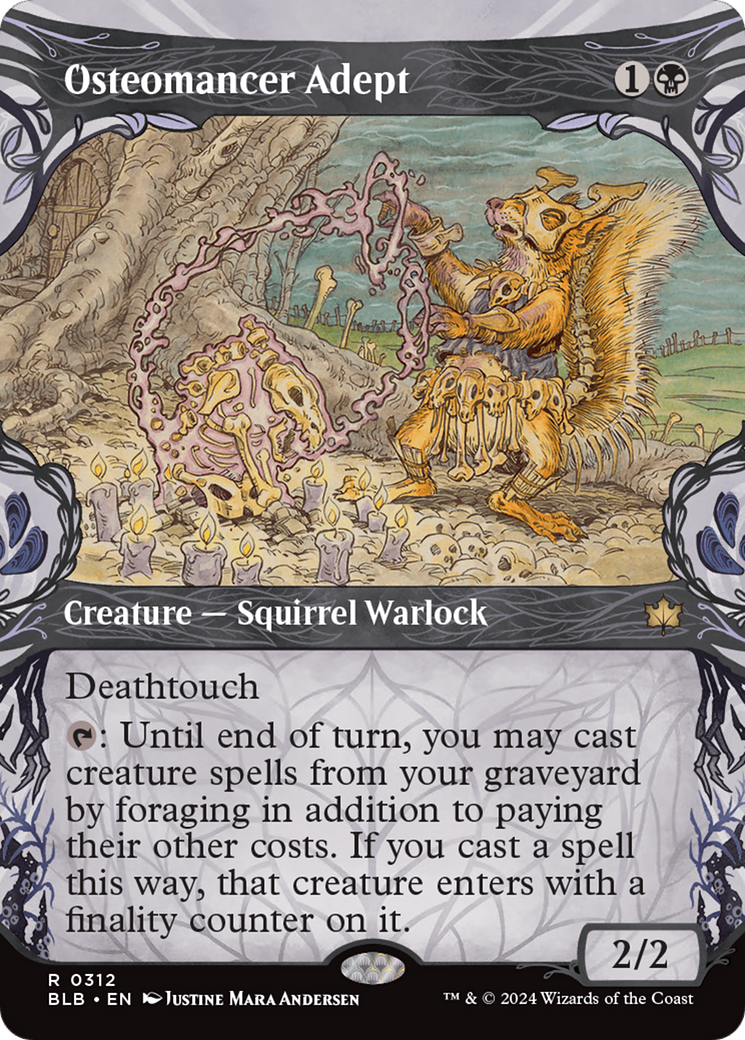 Osteomancer Adept (BLB-312) - Bloomburrow: (Showcase) - Premium MTG Single from Wizards of the Coast - Just $0.46! Shop now at Game Crave Tournament Store