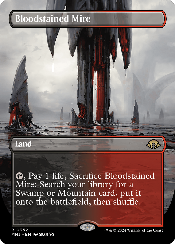 Bloodstained Mire (MH3-352) - Modern Horizons 3 (Borderless) - Premium MTG Single from Wizards of the Coast - Just $21.75! Shop now at Game Crave Tournament Store