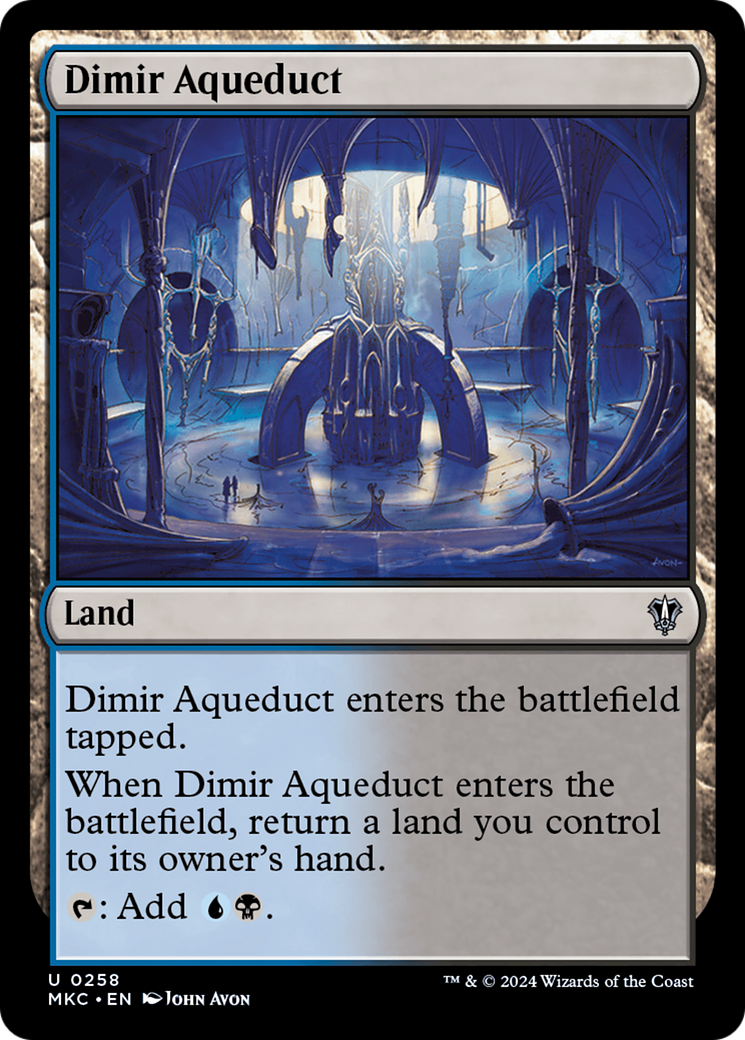 Dimir Aqueduct (MKC-258) - Murders at Karlov Manor Commander - Premium MTG Single from Wizards of the Coast - Just $0.25! Shop now at Game Crave Tournament Store
