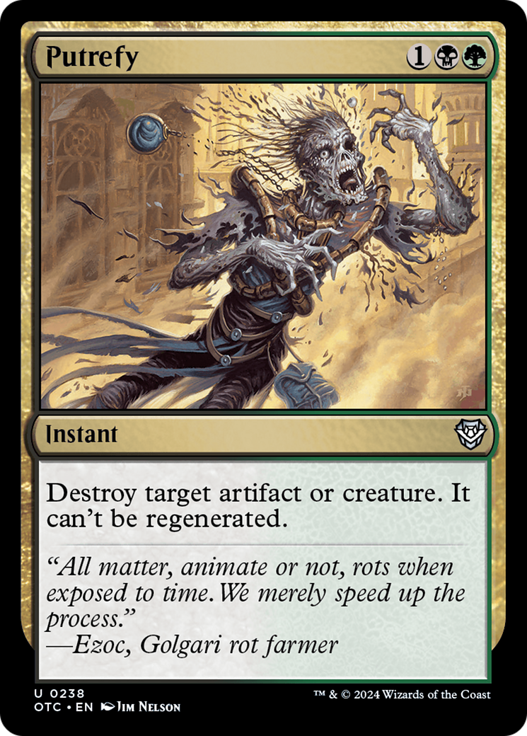 Putrefy (OTC-238) - Outlaws of Thunder Junction Commander - Premium MTG Single from Wizards of the Coast - Just $0.25! Shop now at Game Crave Tournament Store