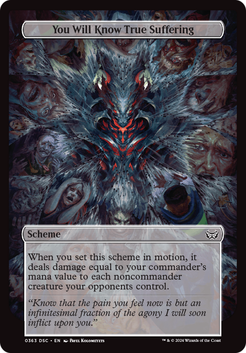 You Will Know True Suffering (DSC-363) - Duskmourn: House of Horror Commander - Premium MTG Single from Wizards of the Coast - Just $0.64! Shop now at Game Crave Tournament Store