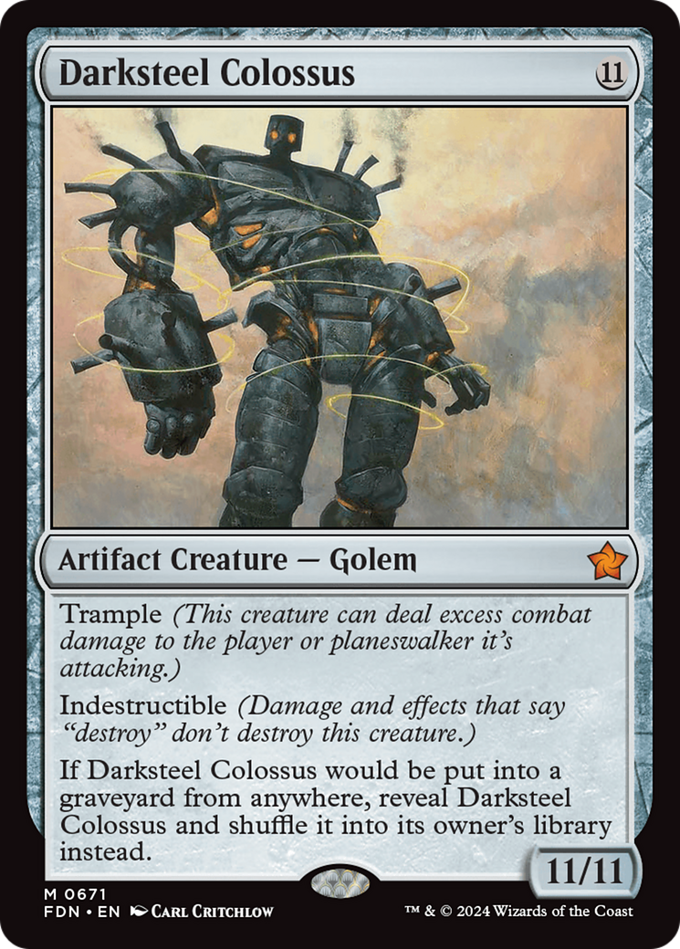 Darksteel Colossus (FDN-671) - Foundations - Premium MTG Single from Wizards of the Coast - Just $1.40! Shop now at Game Crave Tournament Store
