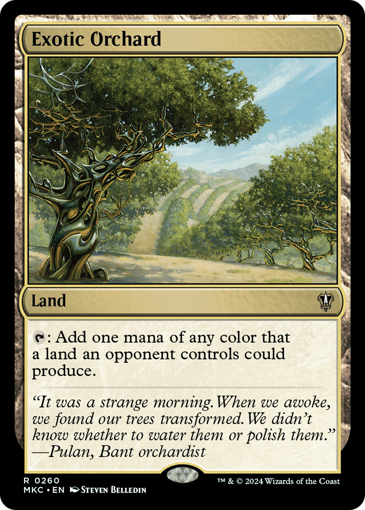 Exotic Orchard (MKC-260) - Murders at Karlov Manor Commander - Premium MTG Single from Wizards of the Coast - Just $0.25! Shop now at Game Crave Tournament Store