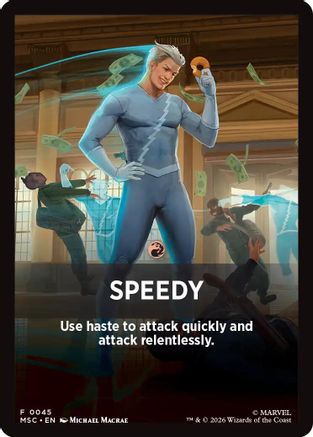 Speedy Theme Card (MSC-045) - Commander: Marvel Super Heroes