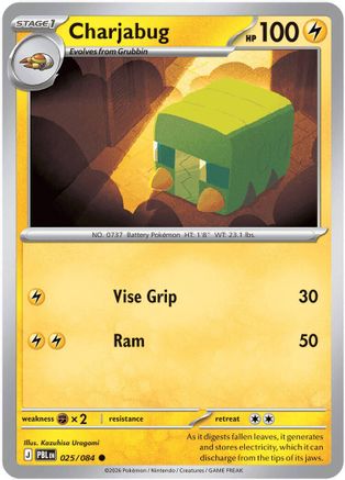 Charjabug 25 - ME05 Pitch Black Reverse Holofoil
