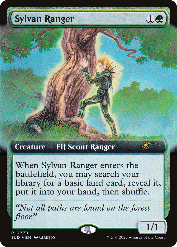 Sylvan Ranger (SLD-779) - Secret Lair Drop: (Extended Art) Foil - Premium MTG Single from Wizards of the Coast - Just $0.81! Shop now at Game Crave Tournament Store
