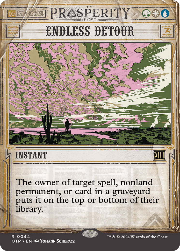 Endless Detour (OTP-044) - Breaking News: (Showcase) (Borderless) - Premium MTG Single from Wizards of the Coast - Just $0.25! Shop now at Game Crave Tournament Store